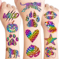 Cheetah Print Temporary Tattoos - 96 PCS Kids Party Favors