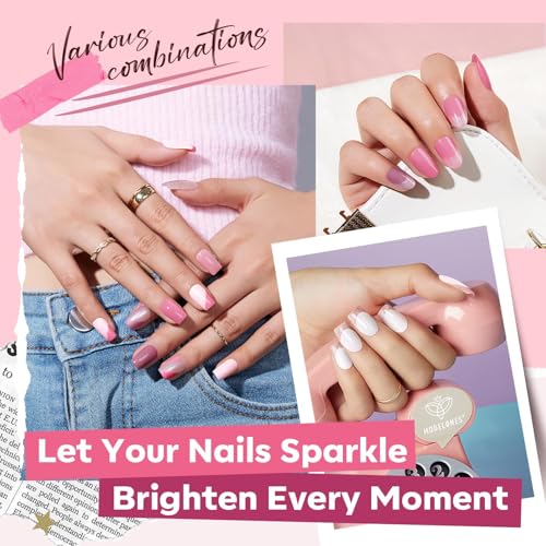 modelones 12-Color Nude Pink Nail Polish Set - Mellow Peach Pink Variant, Quick Dry