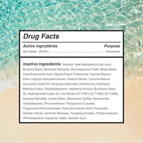 Surface Mineral Sunscreen Lotion SPF 50, Lightweight Non-Nano Zinc Oxide Formula, Reef Friendly, Broad Spectrum UVA UVB Protection, Water Resistant Sun Care for 80 Minutes Outdoor Use, Tinted, 3oz