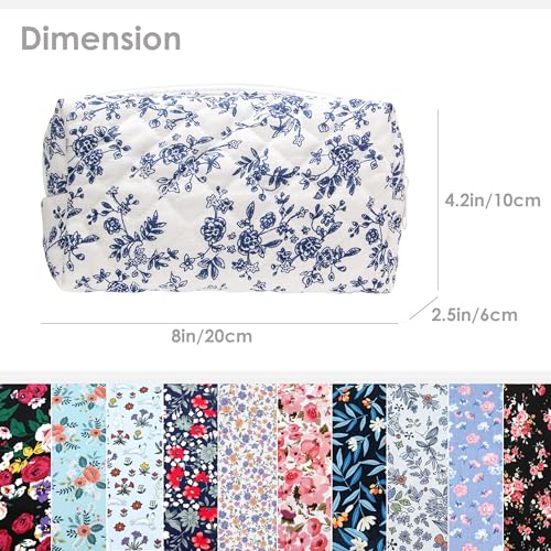 Quilted Makeup Bag Small Cosmetic Pouch Organizer