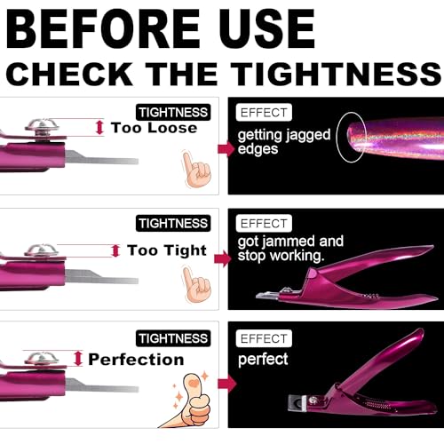 GA&EN Adjustable Acrylic Nail Trimmer with Magnet Sizers & Extra Blade