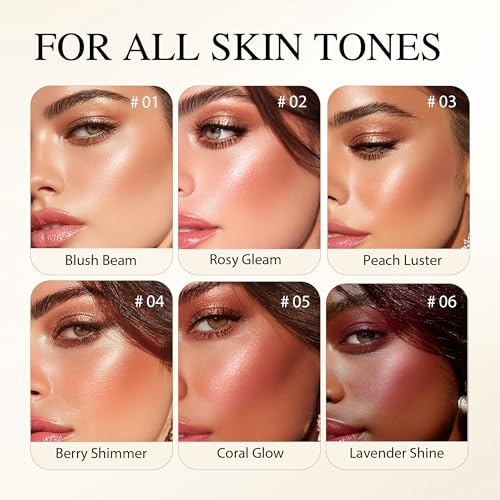 PHOFAY Luminous Powder Blush - Ultra-Fine, Multi-Use Formula