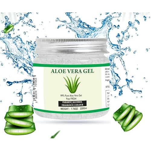 Aloe Vera Gel | 99% Pure Natural Aloe Gel | For Moisturizing Face Skin & Hair Care,Durable Moisturizing Hydrating Soothing | Non-Sticky (7.76 oz)