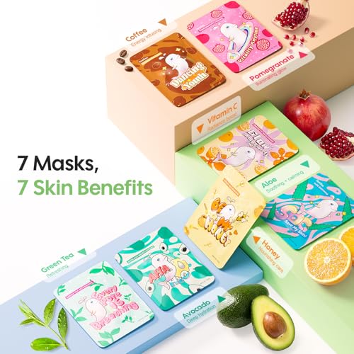 ZealSea 7-Day Face Mask Set | Hydrating Sheet Masks for All Skin