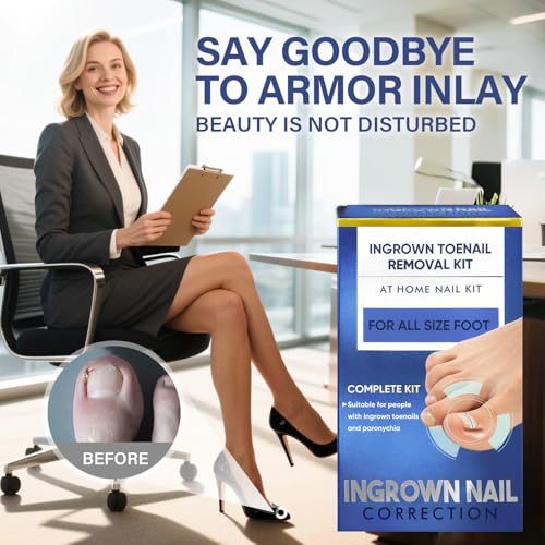 Ingrown Toenail Treatment-Patch(10pcs), Ingrown Toenail Corrector(Titanium Alloy), Ingrown Toenail Removal Kit, Cuttable Applicable for Any Nail Size, Nail Repair for Finger and Foot, Reusable