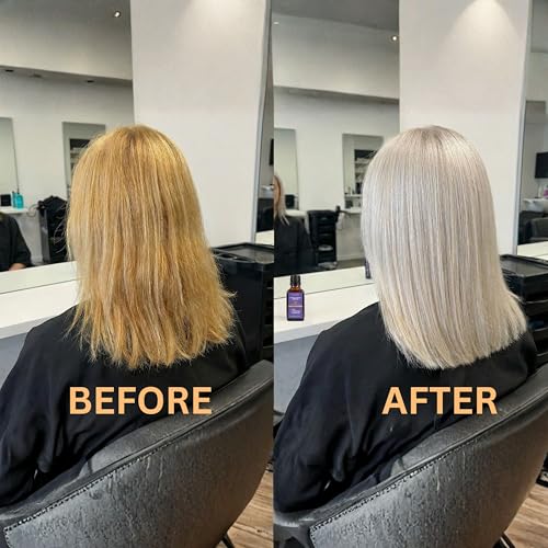 Purple Hair Oil for Blonde & Gray Hair - Argan Anti Brassy Treatment