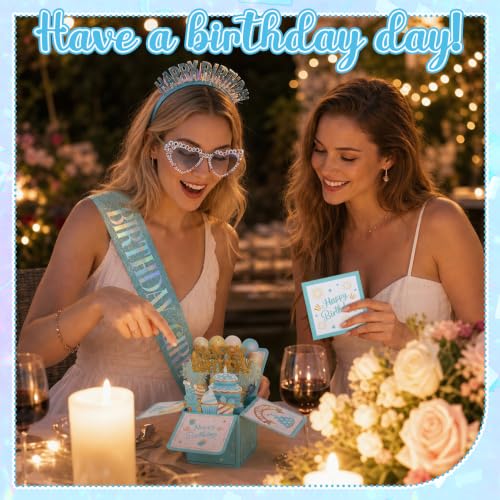 Birthday Girl Sash & Tiara Headband Set - 4 Pc Party Accessories