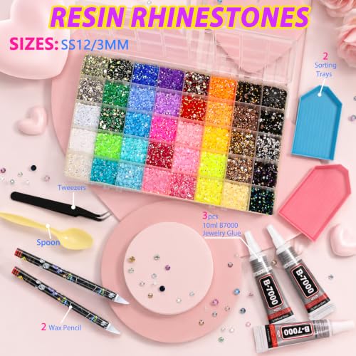 HiOKOU Bedazzling Kit with 36,000 Rhinestones & Tools