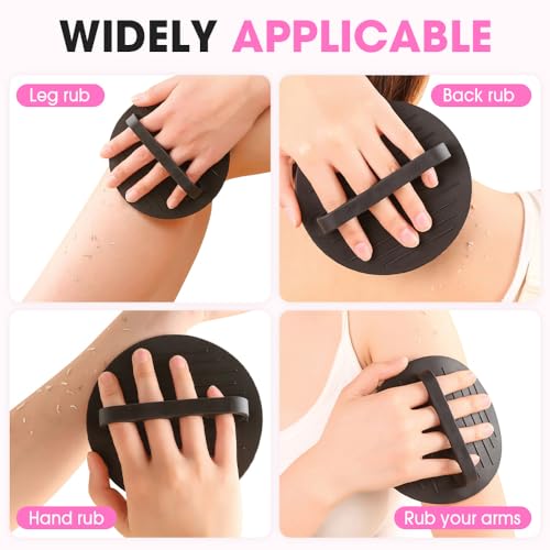 Exfoliating Bath Scrubber Gloves - 2 Pack with Straps