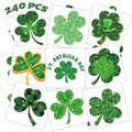 Winthrop 240 Pcs Glitter Shamrock Temporary Tattoos for Kids