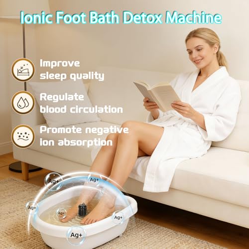 Ionic Foot Detox Machine with 50 Liners for Home Spa Relaxation