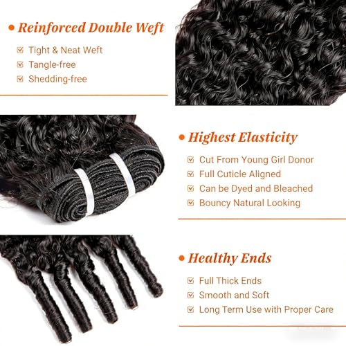 Burmese Curly Hair Bundles 10" 3C4A 100% Virgin Human Hair