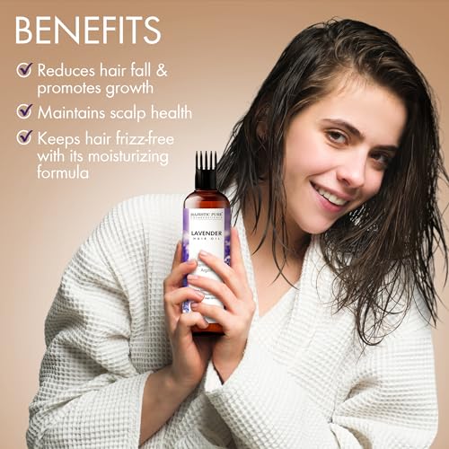 Majestic Pure Lavender Hair Oil with Biotin & Argan - 6.7 Fl Oz