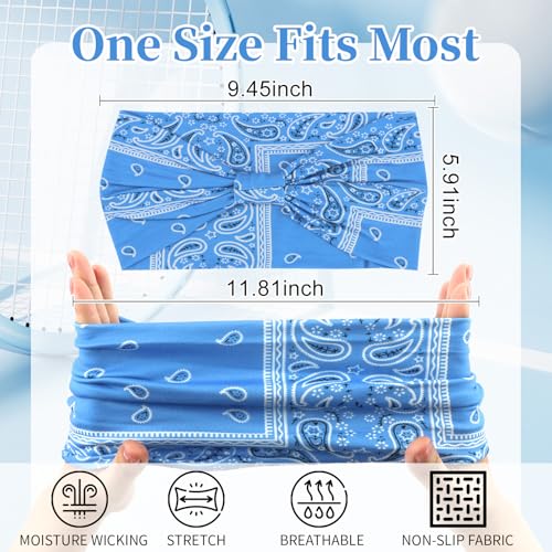 YARIEW Boho Knotted Headbands for Women - 6 Pack Yoga Workout Hair Wraps