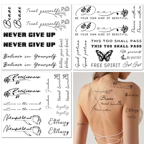 Waterproof Temporary Tattoos - 200+ Designs Floral Butterflies
