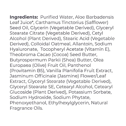 Derma E Jasmine and Vanilla Ultra Moisturizing Shea Body Lotion ? Vegan Hyaluronic Acid and Vitamin E Moisturizer for Dry Skin ? Cruelty Free Moisturizing Cream, 8 oz