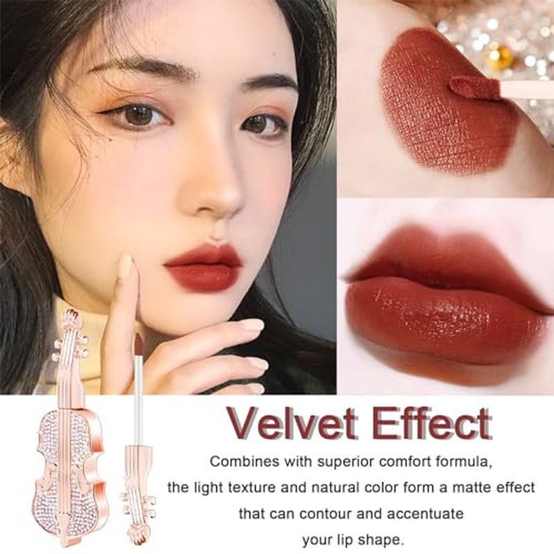 2Pcs Velvet Matte Lipstick Set – Long Lasting Waterproof Red