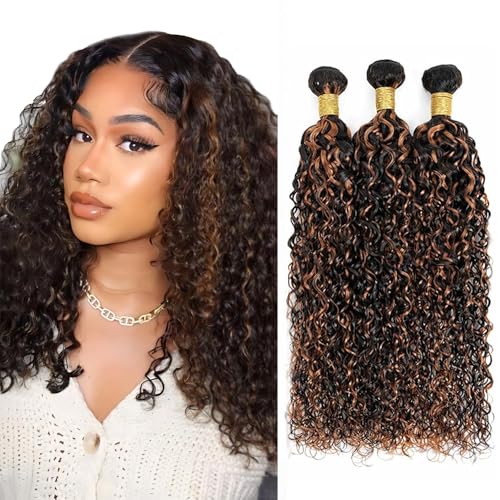 Ombre Curly Human Hair Bundles 1B/30 - 20, 22, 24 Inch