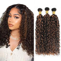 Ombre Curly Human Hair Bundles 1B/30 - 20, 22, 24 Inch