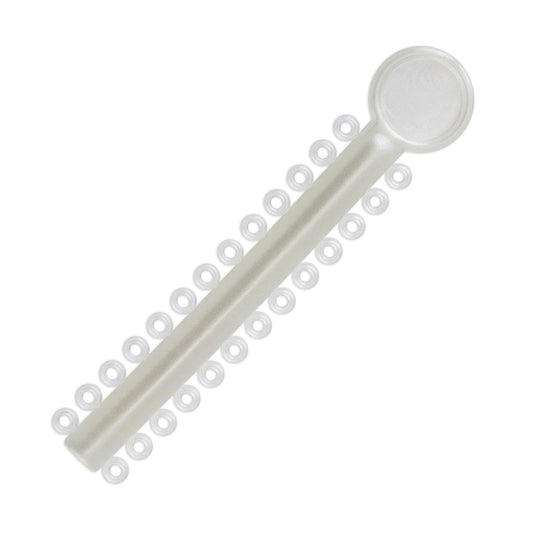 Practicon Orthodontic Ligature Ties, 1040 Elastic Bands for Braces, Elastomeric O-Rings, Rubber Bands for Brackets, Pearl