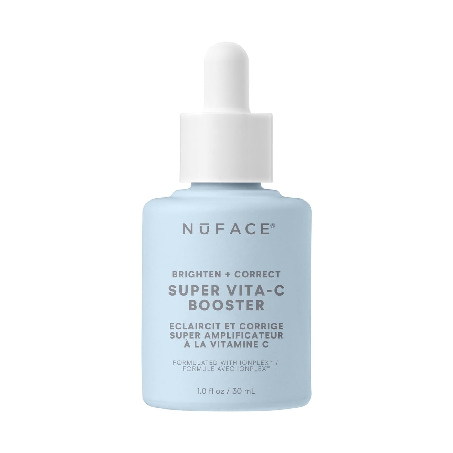 NuFACE Super Vita-C Booster - Vitamin C Face Serum + Brightening Niacinamide for Dark Spots & Even Skin Tone - Daily Skin Care Serum for Enhancing NuFACE Microcurrent Device Results (1 oz)