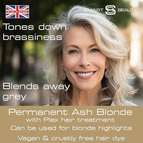 Smart Beauty Ash Blonde Hair Dye & Plex Conditioner - Permanent Vegan Blonde Toner