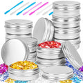 16 Pack 2oz Aluminum Tin Jars with Screw Lids