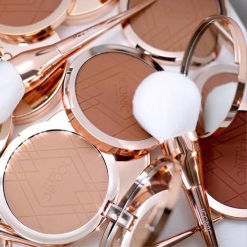 ICONIC LONDON Face Makeup Brushes | Soft Bristles, Seamless Application, Vegan, Cruelty Free
