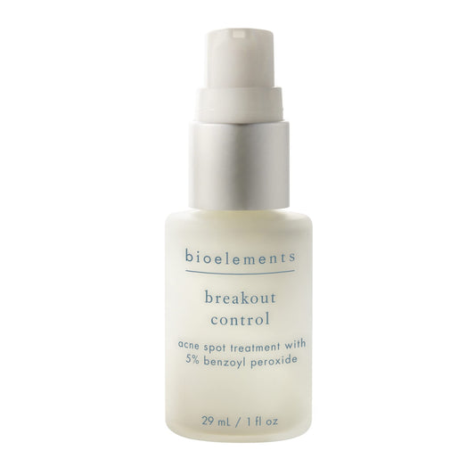 Bioelements Breakout Control - 1 fl oz - 5% Benzoyl Peroxide Acne Spot Treatment for Acne-Prone, Combination & Oily Skin - Vegan, Gluten Free - Never Tested on Animals