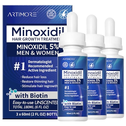 5% Minoxidil Hair Growth Serum for Men & Women - 6 FL OZ
