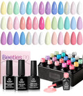 Beetles Dreamy Town Pastel Gel Nail Polish Set - 20 Colors, 23 Pcs Spring Macaron Kit