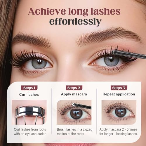 NOGCAW Waterproof Mascara for Mature Women 60+, Non-Clumping