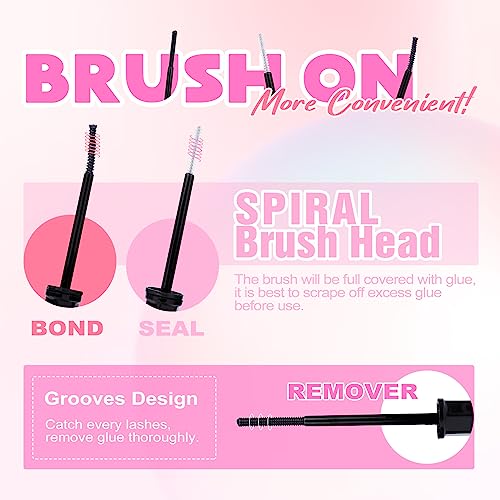 Mavphnee 3-in-1 Lash Bond, Seal & Remover Kit - Waterproof Eyelash Adhesive for DIY Extensions - Travel Pack