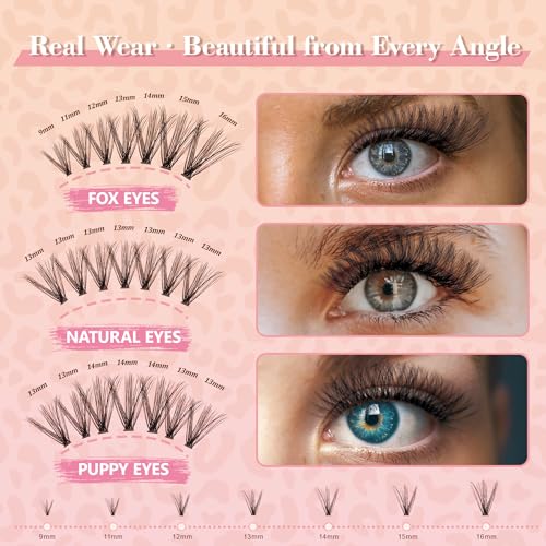 EOS Series 280Pcs Fluffy Eyelash Extensions Kit - 30D 40D Clusters
