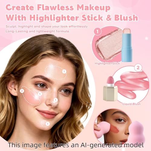 Color Nymph All-in-One Makeup Kit with 2 Travel Bags