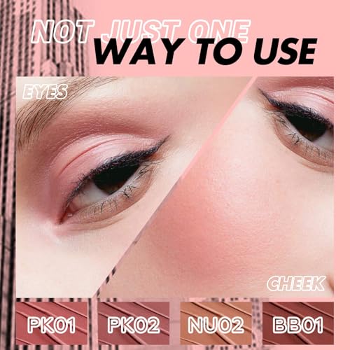 FOCALLURE Cream Blush Stick - 12H Long-Lasting Multi-Use Makeup