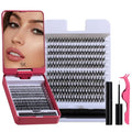 BS-MALL Lash Clusters Kit – Reusable Fake Eyelashes with 5X Mirror
