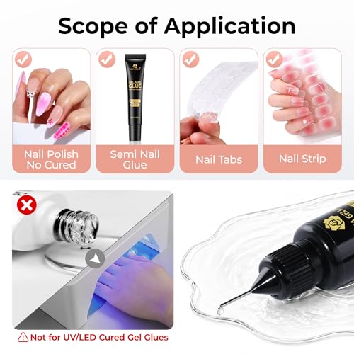 UNA GELLA Nail Glue Remover for Press-On Nails, 20ml