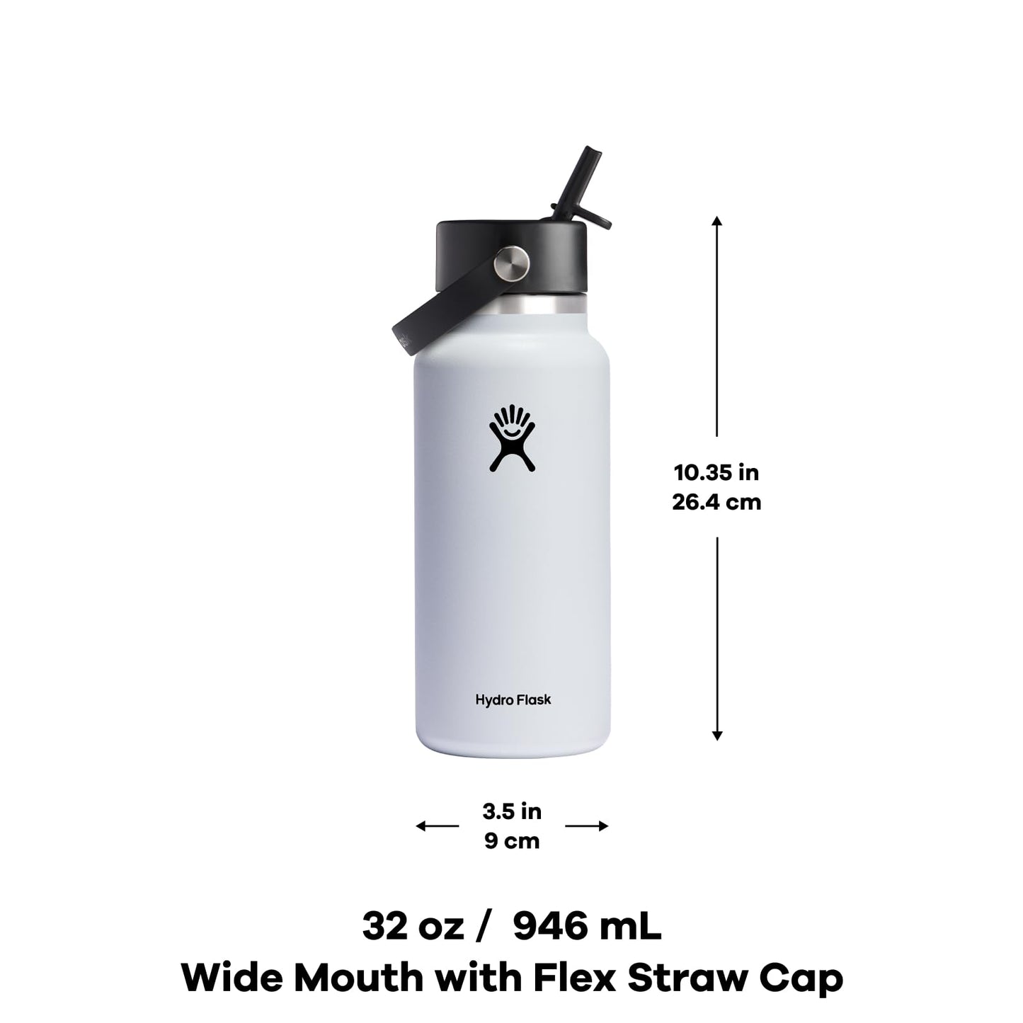 Hydro Flask 32 Oz Wide Mouth Flex Straw Cap Fossil