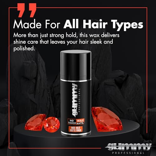 Gummy Professional No Touch Matte Hair Spray Wax ? Strong Hold for Men & Women ? Extra Hold Styling Wax with Dry Matte Finish ? Long-Lasting Control for Texture, Volume and Salon Hairstyles ? 98 ml