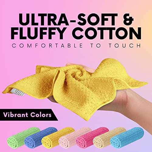 Elaine Karen Cotton Washcloths 8-Pack 12x12 Inch