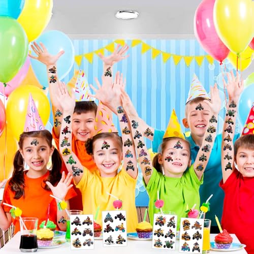 144 PCS Four Wheeler ATV Quad Bike Temporary Tattoos Stickers, Dirt Bike Party Favors ATV Birthday Party Decorations Supplies Gifts for Kids Teens Adults Boys Girls Classroom Rewards