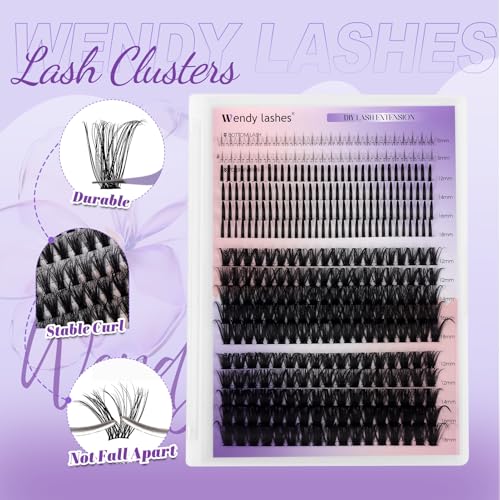 DIY Lash Clusters with Spikes Bottom Eyelash Clusters Spike Manga Individual Lashes Clusters Natural Look Eyelash Clusters Bottom Lashes Wispy Cluster Eyelash Extensions(80+100,12-18mm,0.07D)