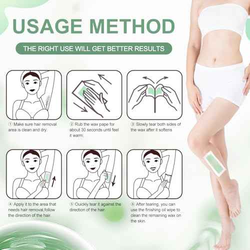 72PCS Wax Strips for Hair Removal for Women & Men: 48 Body &24 Face Waxing Strips + 8 Oil Wipes | At-Home Waxing Kit for Body, Bikini, Brazilian, Chest, Arms, Legs & Back | Hypoallergenic with Aloe