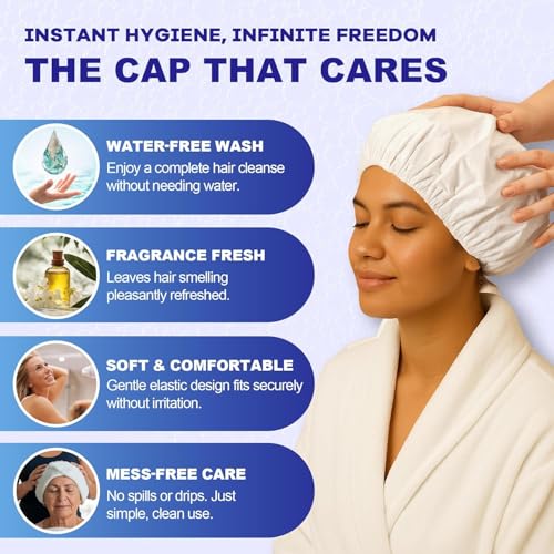 MedVance Rinse Free Shampoo Cap - No Water Hair Wash (Pack of 3)
