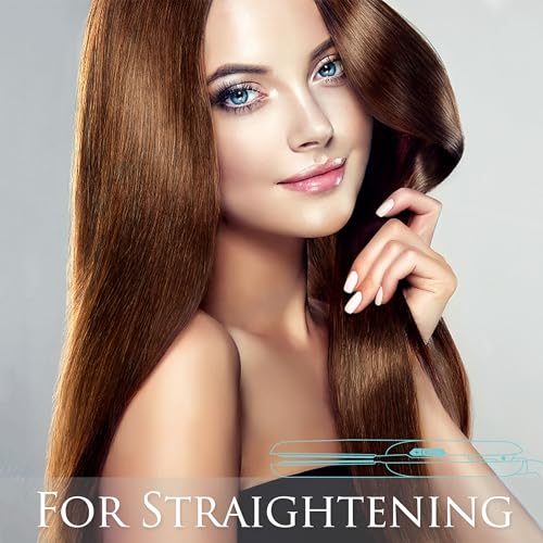 Heysam 1.6" Titanium Ceramic Flat Iron Hair Straightener 2-in-1