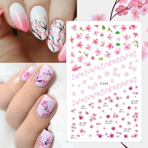 6 Sheets Heart Flowers Star Nail Stickers for Nail Art, Laser Silver Gold Star Flower Nail Decals 3D Self-Adhesive Nail Art Stickers Glitter Star Nail Art Design Decorations for Women DIY Nails Tip