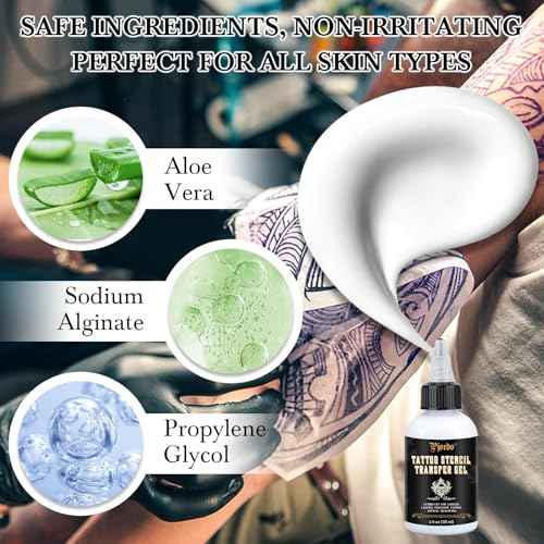 2PCS Tattoo Stencil Transfer Gel Solution, 8oz Tattoo Transfer Gel for Stickers Paper, Stencil Magic Cream for Tattoo Artists & Beginners, Temporary Supplies