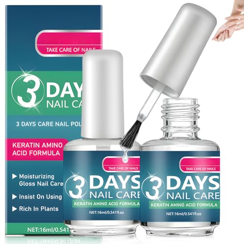 Keratin & Amino Acid Nail Treatment for Dry Weak Nails - 16ml (2 Pack)