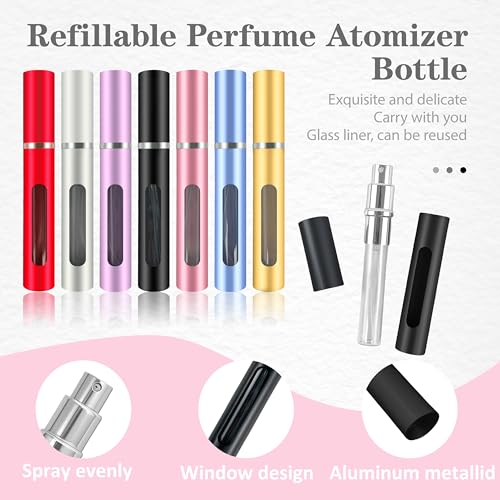 2-Pack 5ml Refillable Perfume Atomizer Bottles Travel Spray